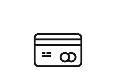 Business or credit card vector icon