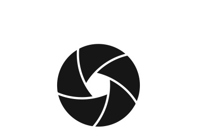 Camera shutter or photography diaphragm vector icon