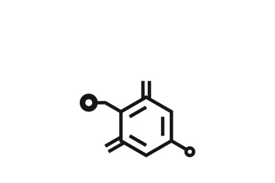 Chemical formula structure vector icon