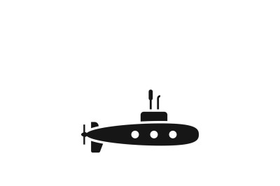 Deep water submarine vector icon