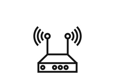 Internet network wireless router vector icon