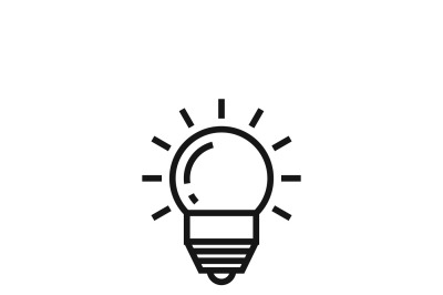 Lightbulb or innovation and idea vector icon