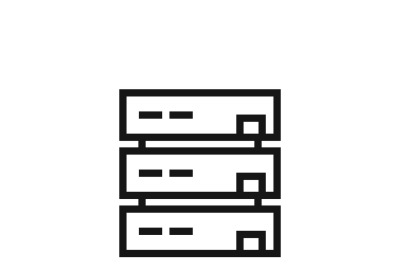 Server or computer data storage vector icon