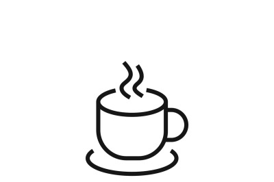 Coffee cup steam mug vector icon