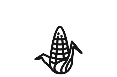 Corn cob nutritious maize vector icon