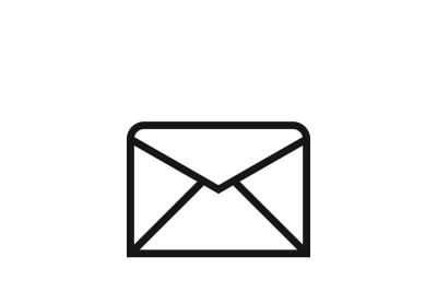 Envelope, business letter or email line vector icon