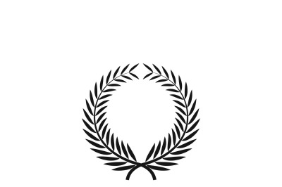 Greek prize wreath with laurel leaves vector icon