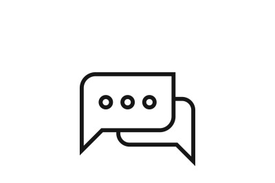 Speak conversation, comment or thinking bubbles vector icon