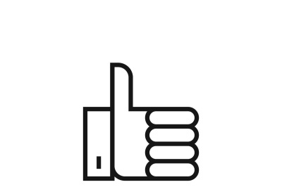 Thumb Up symbol or best choice vector icon