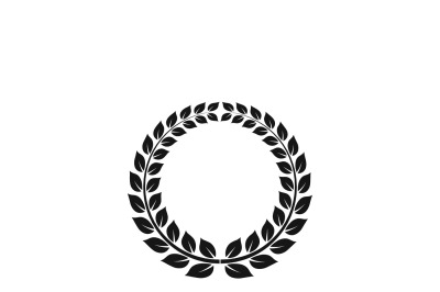 Wreath with laurel leaves vector icon