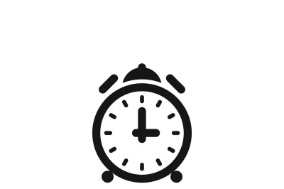 Alarm clock with bells vector icon