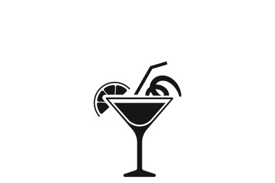 Cocktail glass sign like margarita vector icon