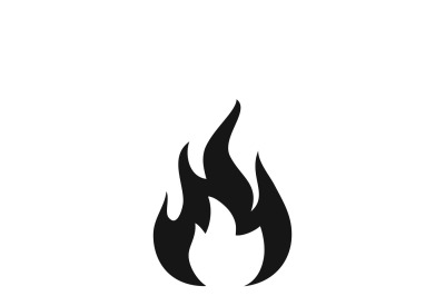 Fire sign, flammable wildfire or hot vector icon