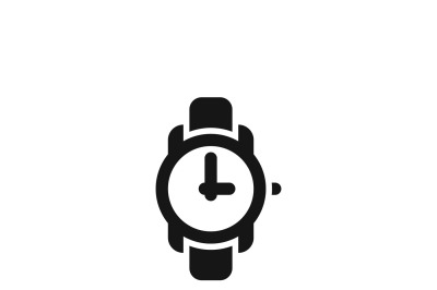 Wrist watch sign or wristwatch vector icon