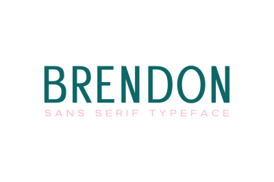 Brendon Sans Serif Typeface (On Sale)