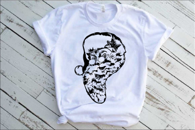 Santa Claus beard SVG Christmas Santa Claus SVG 1056s