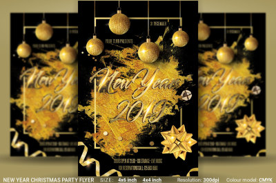 New Year Christmas Party Flyer