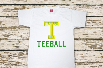 T for Teeball | Applique Embroidery