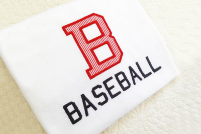 B for Baseball | Applique Embroidery