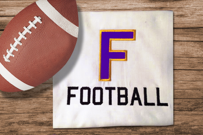 F for Football | Applique Embroidery