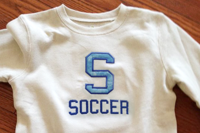 S for Soccer | Applique Embroidery