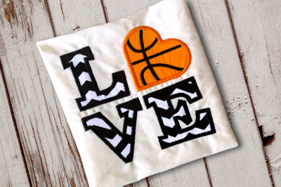 LOVE Basketball | Applique Embroidery