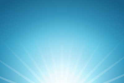 Abstract vector rising sun over green grass background