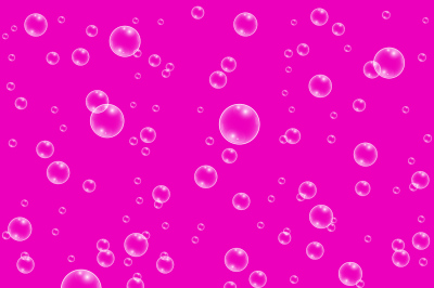 Pink vector realistic water bubbles pattern