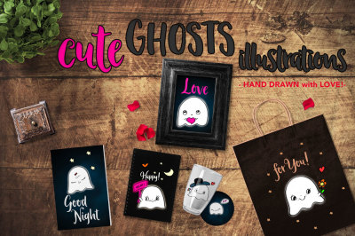 Cute Ghosts Illustrations