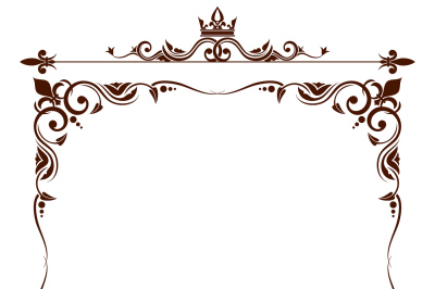 Geraldic royal fleur de lys ornate frame