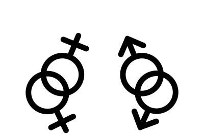 Vector gay LGBT love symbols