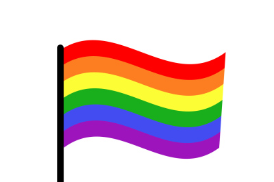 Vector gay LGBT rights rainbow flag