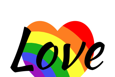 Gay LGBT rainbow love greeting card