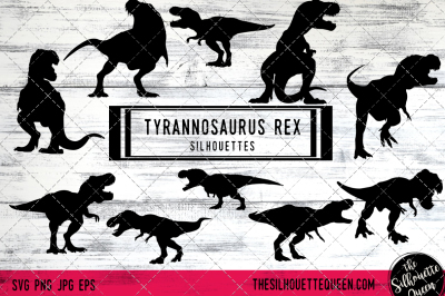 Tyrannosaurus Rex Vector Silhouettes