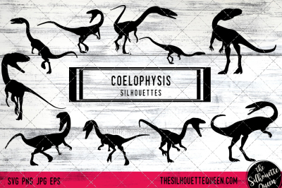 Coelophysis Vector Silhouettes