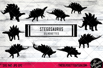 Stegosaurus Vector Silhouettes