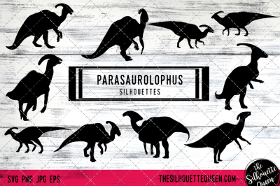 Parasaurolophus Vector Silhouettes 