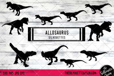 Allosaurus Vector Silhouettes