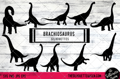 Brachiosaurus Vector Silhouettes