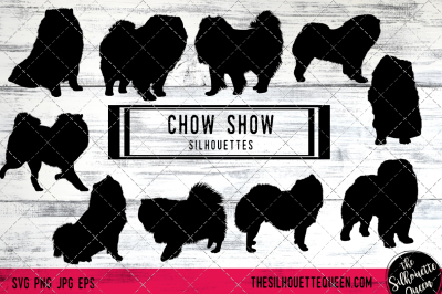 Chow Chow Silhouette Vector