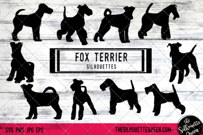 Fox Terrier Dog Silhouette Vectors