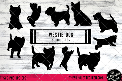 Westie dog Dog Silhouette Vectors
