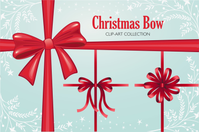 Christmas Bow Clip-art Collection