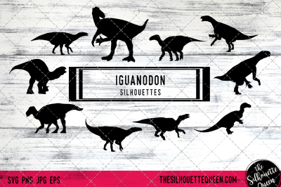 Iguanodon Dog Silhouette Vectors 