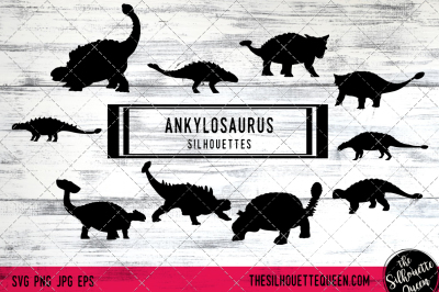 Ankylosaurus  Dog Silhouette Vectors