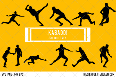 Kabaddi Player Silhouette Vector