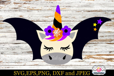 Halloween Unicorn Bat