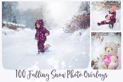 100 Snow Overlays