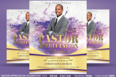 Pastor Appreciation Celebration Church Flyer