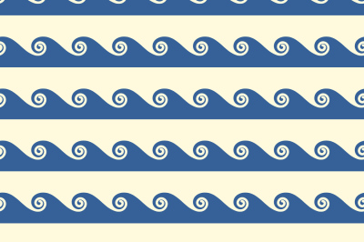 Vector blue waves seamless pattern